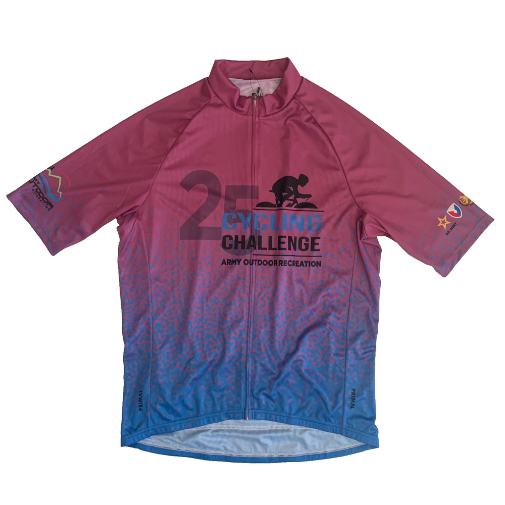 Primal Men's Sz XL 25 Cycling Challenge Army Outdoor Recreation Full Zip Jersey
